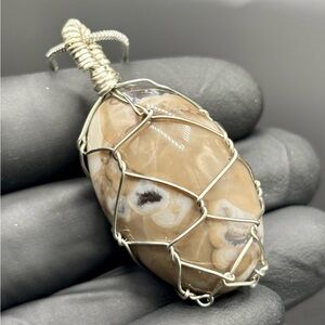 Handcrafted Wire-Wrapped Stone Pendant